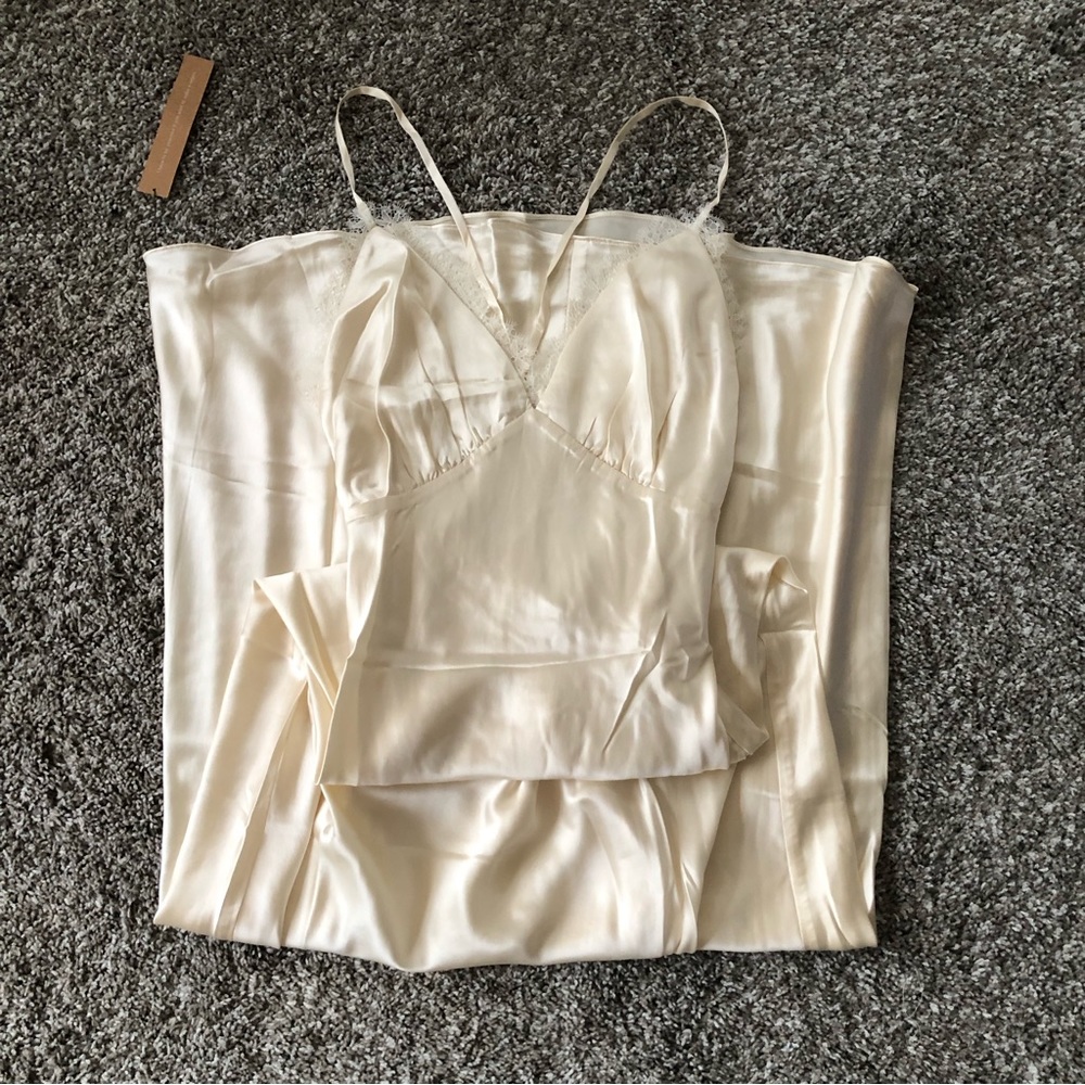 Reformation Maysen Silk Dress - Fior Di Latte - Picture 4 of 9